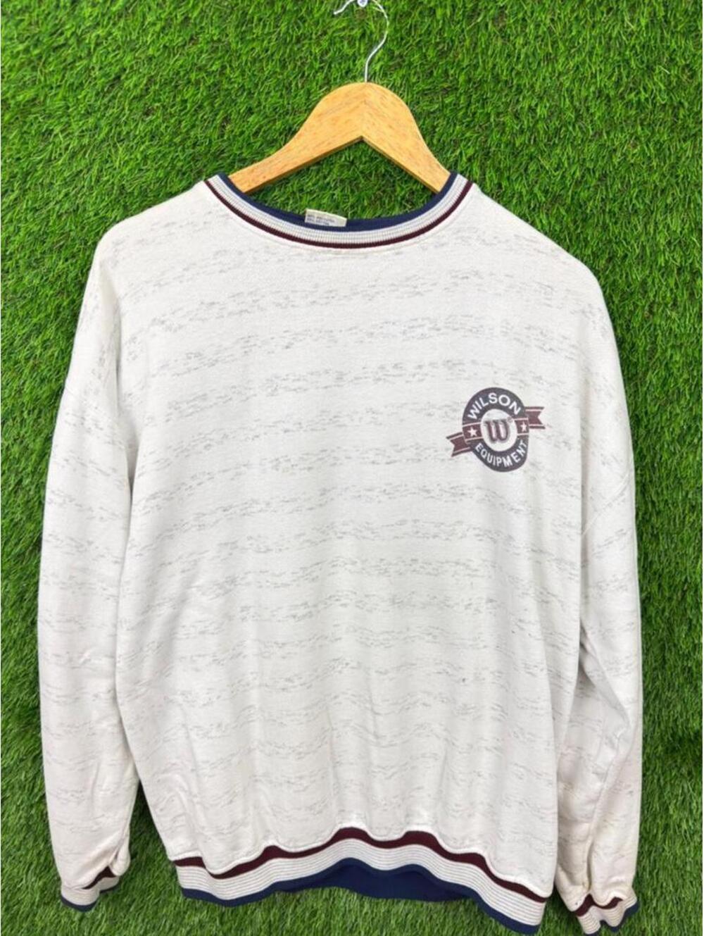 Vintage Wilson crewneck sweatshirt featuring a textured all-over pattern